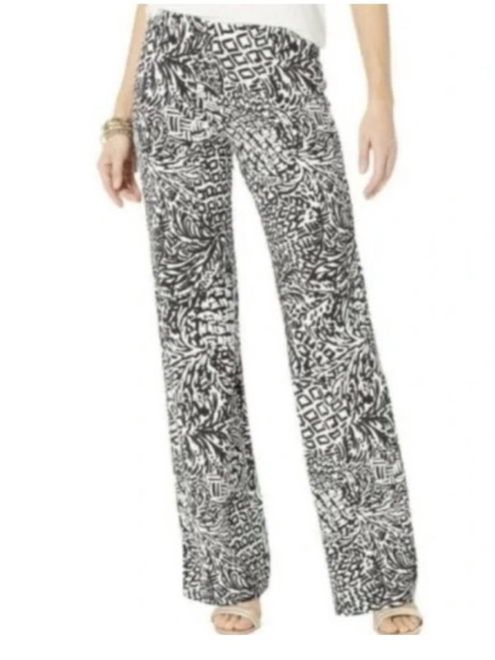 Lilly Pulitzer Georgia May Black and White Print Pants